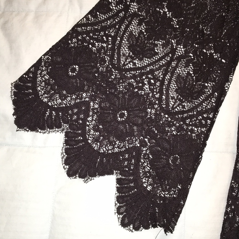 LAST CHANCE $5 SALE Dark Chocolate Lace Blouse - Picture 6 of 9